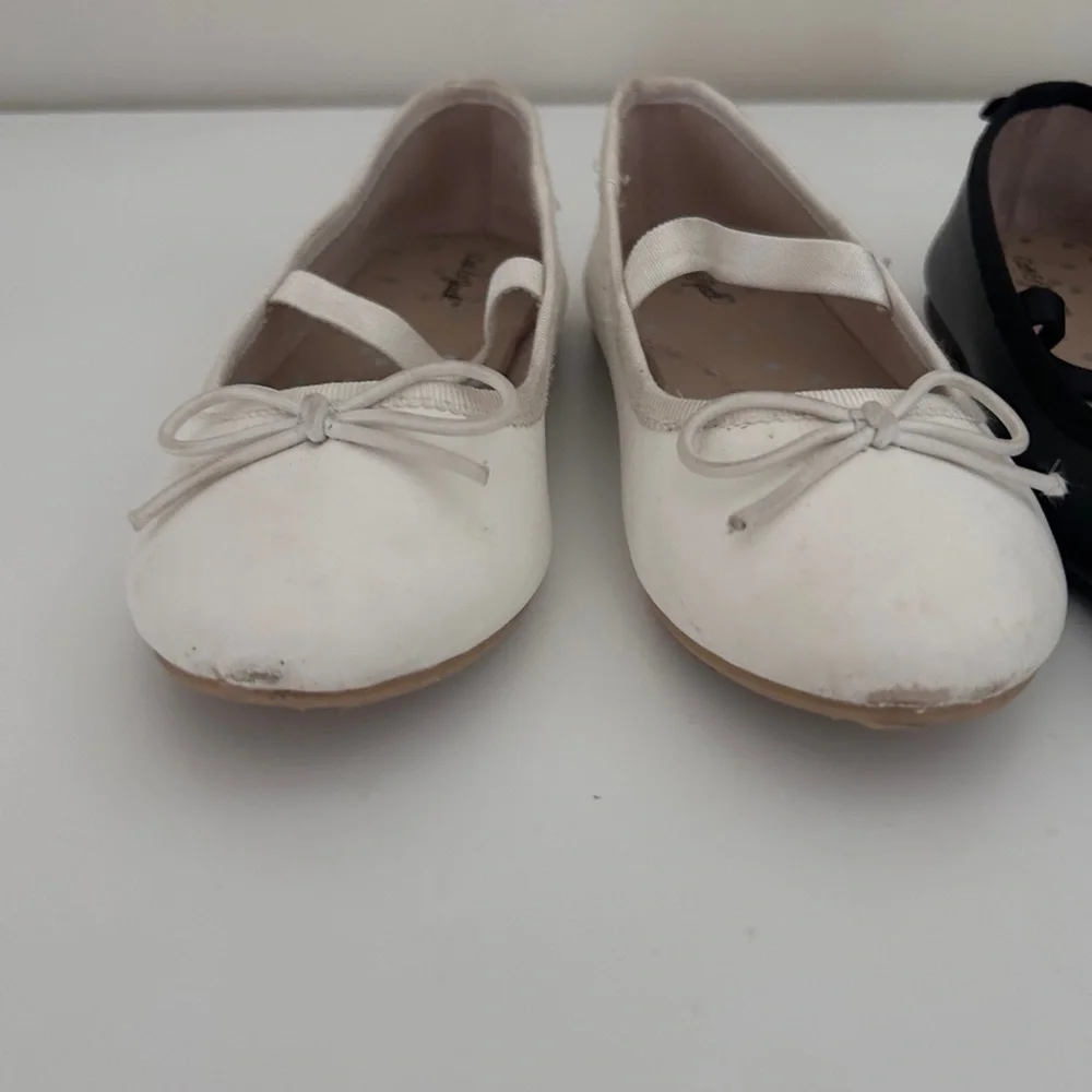 Cat & Jack Girls' Mary Jane Flats in Black and White Duo
